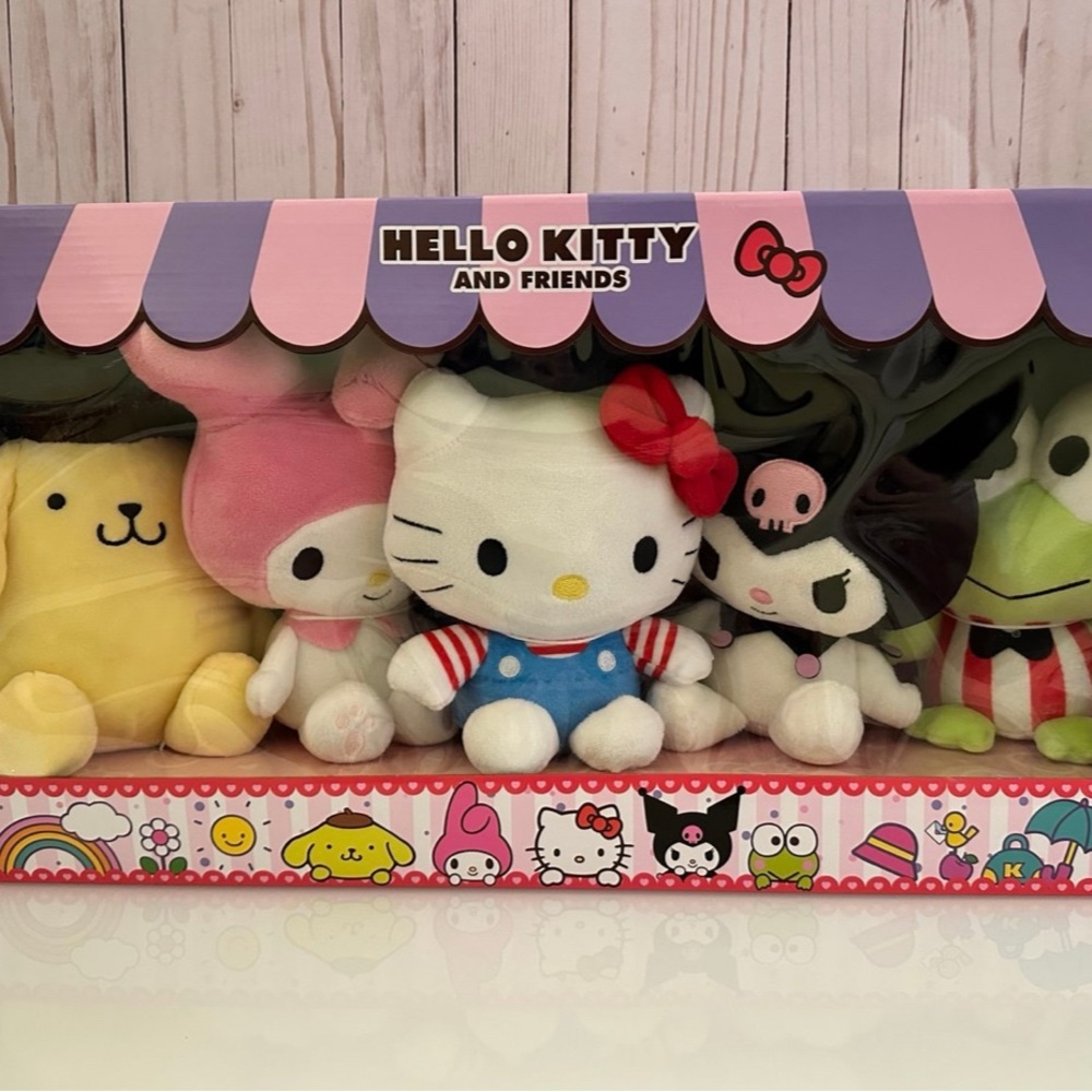 Hello Kitty and Friends Plush Set - Pink, Red, Yellow